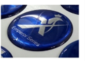 Custom graphic panel with embossing and LED windows